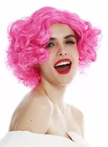 Perücke Damen Karneval kurz Mittelscheitel Locken lockig pink rosa 20er 30er - Bild 1 von 6