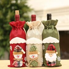 Christmas Ornaments Santa Claus Wine Bottle Bag New Year Home Table Decorations
