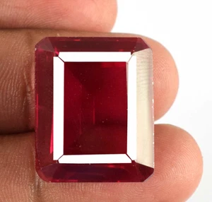 Friday Sale 40.45 Ct Burma Ruby Emerald Cut Gemstone Natural IGL Certified B3809 - Picture 1 of 5