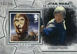 Star Wars Masterwork 2018 Stamp Chase Card S-CS Luke Skywalker - C-3PO  - Picture 1 of 1