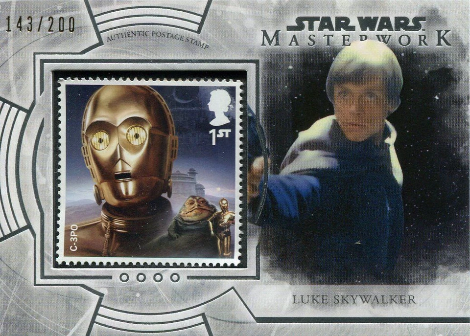 Star Wars Masterwork 2018 Stamp Chase Card S-CS Luke Skywalker - C-3PO  - Image 1 of 1