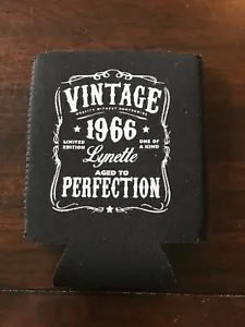 Black "Vintage Lynette" Koozie - Picture 1 of 2