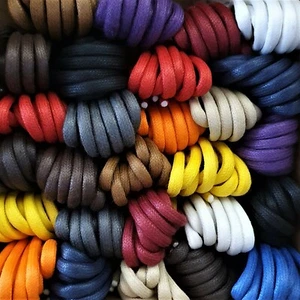 4.5/5mm Thick Round Cotton Waxed Boot Laces - Lengths 90 to 240 cm - Picture 1 of 18