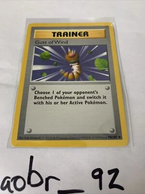 Trainer Gust Of Wind Pokémon Card Base Set Shadowless - Image 1 of 3