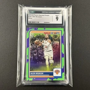 Jalen Brunson #242 2023-24 Panini Haunted Hoops Slime (Mint 9 CGC) Knicks - Bild 1 von 3