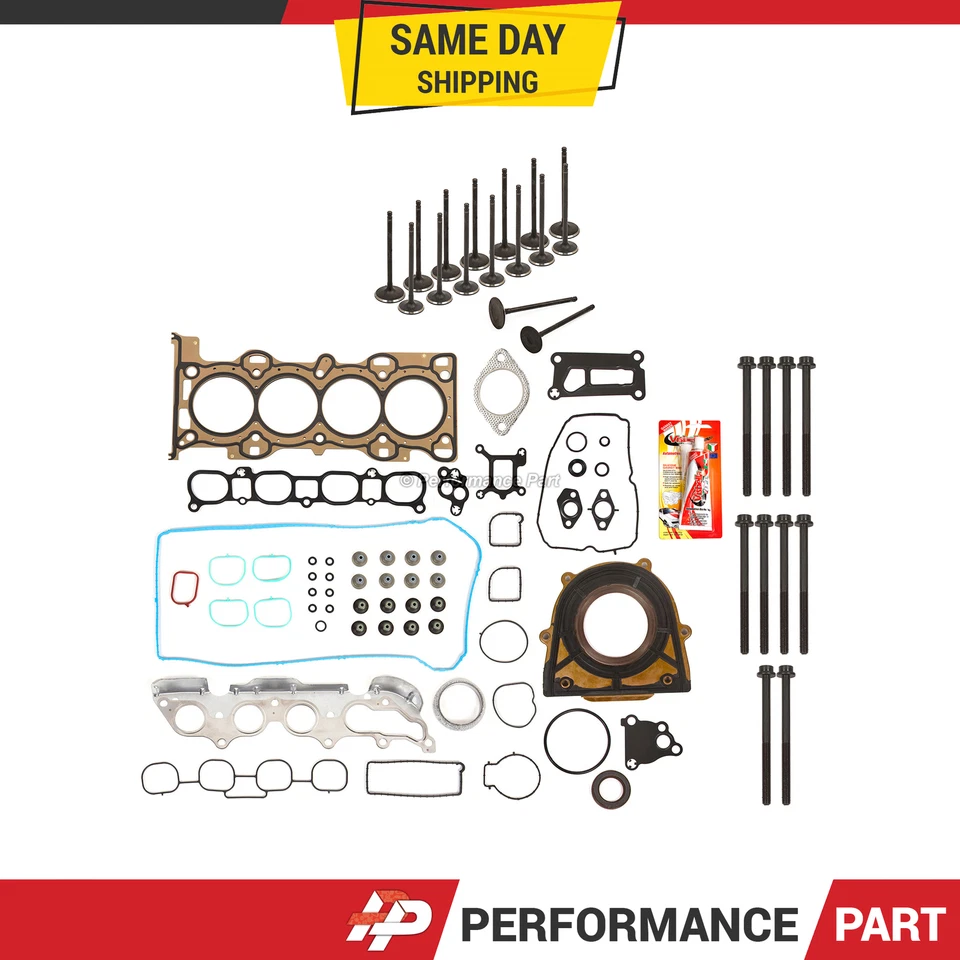 Juego completo de juntas válvulas de escape de admisión aptas para 06-09 Mazda 3 5 6 MX-5 2,0 L y 2,3 L Foto 1 de 4