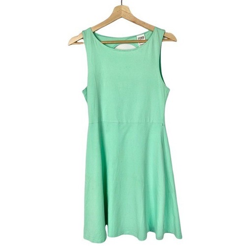 UNDERCOVER Abito ROSA Victoria's Secret verde menta buco della serratura schiena mini skater aderente e svasato M