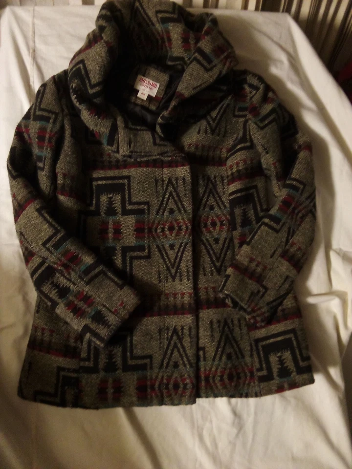 Chaqueta con Capucha Mossimo Supply Co. Para Mujer Azteca Boho Talla Mediana  Foto 1 de 4