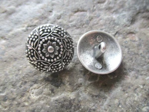 Metallknopf altsilber matt Blume 20 mm 15mm Seco Knopf - Bild 1 von 4