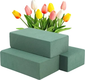 3 Pcs Floral Foam Bricks,Mini Florist Flower Foam Green Blocks Supplies for Fres - Picture 1 of 7
