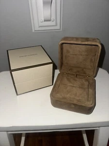 New David Yurman Empty Cuff Ring Storage Box - Brown Suede - Picture 1 of 3