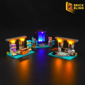 BrickBling Kit Luci LED per LEGO Minecraft The Armory 21252 Decorazione Illuminazione Fai da Te - Foto 1 di 11