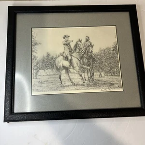 Vtg Pencil Sketch. Wendell G. Williamson Civil War Confederacy Sketch. Signed - Picture 1 of 4