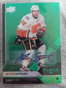 2013-14 Upper Deck Black Diamond Lee Stempniak Emrald Auto 3/10 - Picture 1 of 2
