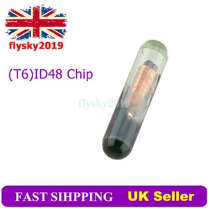 Key Glass Transponder ID48 T6 Chip For VW Audi Seat Skoda Porsche Honda Volvo - Picture 1 of 5