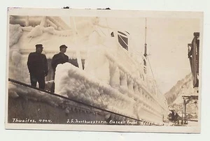 Cartolina fotografica reale RPPC S.S Northwestern Alaska Coast After Storm John Thwaites - Foto 1 di 2