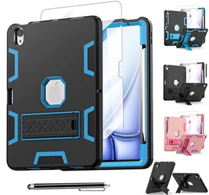 For iPad Air 13-inch/11-inch (M2) 2024 Case Heavy Duty Shockproof Rugged Cover - Picture 1 of 44