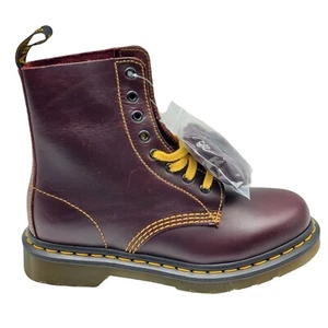 Dr. Martens 1460 Pascal Ox Blood Cherry Red Boots Size 5M - Picture 1 of 7