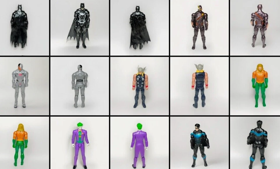 8 Lot Super Hero 11" Action Figures Batman Cyborg Aquaman Joker Talon Nightwing - Image 1 of 1