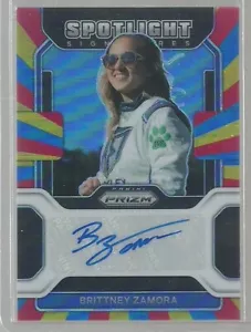 Brittney Zamora 2022 Panini Prizm Racing RAINBOW PRIZM Auto Autograph #13/24 - Picture 1 of 1
