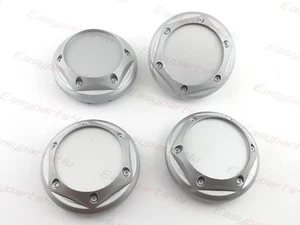 4 tapacubos exteriores 67 mm interiores 62 mm tapa de llanta tapa de buje de rueda gris NoLogo - Imagen 1 de 4