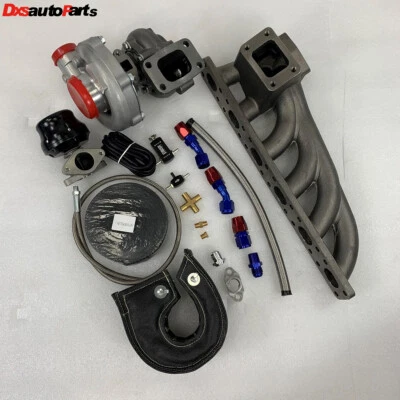 Kit Turbo T3/T4 + Colector + Puerta de descarga para BMW 92-99 E36 M50 M56 T3T4 .63 Turbo Foto 1 de 4