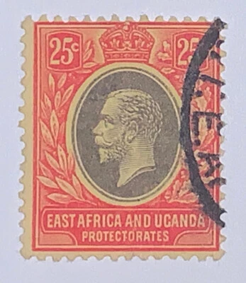 Travelstamps: EAST AFRICA  & UGANDA STAMPS SG50  KE 25c Used Handstamped - Image 1 of 4