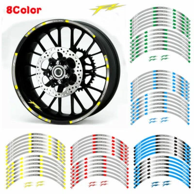 KIT ADHESIVO CINTA CALCOMANÍA RUEDA RAYAS LLANTA 17`` PARA YAMAHA FZ1 FZ8 FZ 07 FZ10 FZ Foto 1 de 4