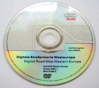 Audi A3 A4 A6 TT R8 RNS-E Navigation DVD 2005 Deutschland UK Frankreich Itali... - Bild 1 von 4