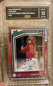 2024 Donruss Optic Rated Prospects Pandora Prizm Rc Auto #d/25 James Wood Gem 10 - Picture 1 of 1