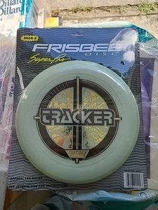 RARE VTG Wham-o Frisbee Disc Glow In The Dark Super Pro Tracker 133g Eyes NEW - Picture 1 of 1