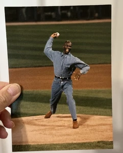 Rare 1993 ALCS Game 1 Michael Jordan First Pitch Photo Unique Angle Unpublished - Picture 1 of 5