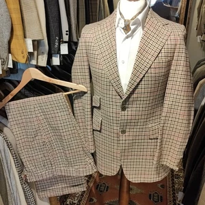 Traje Chaqueta Pantalones Lana Cuadros Harris Vintage Para Hombre 38R 32W AQUASCUTUM 2 Piezas  - Imagen 1 de 19