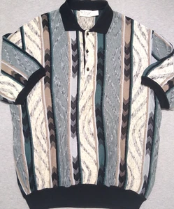 Vtg St. Croix Knits Collar Sweater XL 1/4 Button Made In USA Cotton Microfiber - Picture 1 of 11