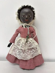 UKRANISCHE KÜNSTLERPUPPE MARINA SAVCHUK SCHWARZE KÖNIGIN ANNE STIL GESCHNITZT HOLZ 6,75 ZOLL - Bild 1 von 11