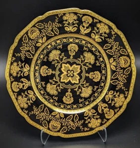 Black Knight China BLK63 Platzteller Ladegerät schwarz und gold verkrustet - Bild 1 von 4
