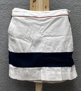 Polo Golf Ralph Lauren Skort Mujer 6 Blanco Azul Rojo Rayas Lateral Cremallera Forrado - Imagen 1 de 16