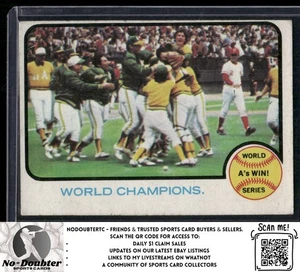 1973 Topps #210 World Champions (Oakland Athletics) - Picture 1 of 2