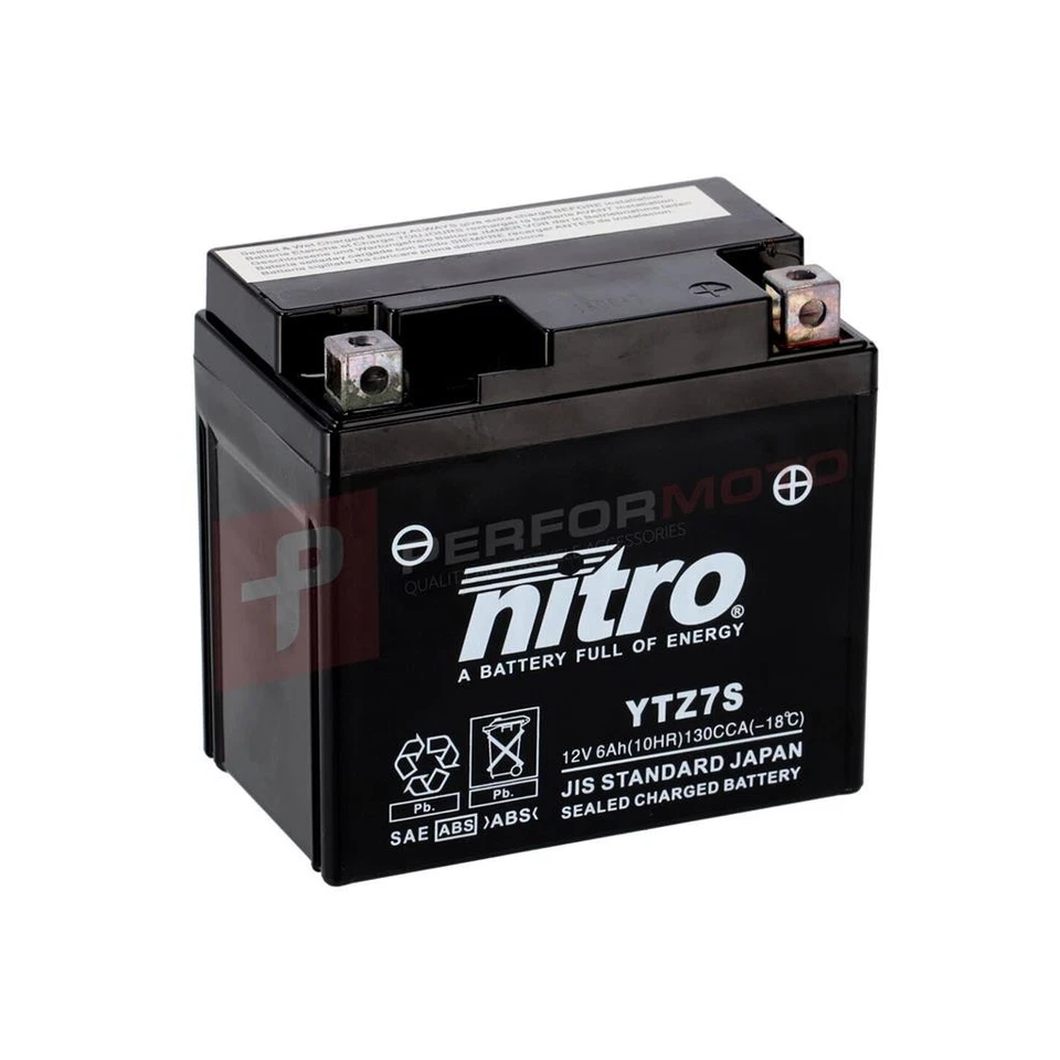 Nitro NTZ7S AGM Gel Battery to fit HONDA CBR 1000 RR Fireblade (08-19) - Image 1 of 1