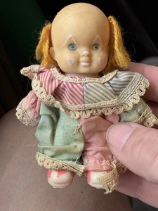 Vintage Creepy Clown Baby Doll – Distressed Patchwork Outfit - Picture 1 of 4