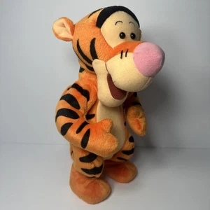 Vintage 1998 Disney Tigger sprechendes hüpfendes springendes 12 Zoll Plüschtier Puppe GETESTET - Bild 1 von 6