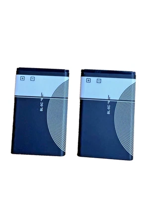 2 x NEW 3.7v 1020mah Extended Battery BL 5C Nokia 1101 1110 1112 1200 N 91 70 72