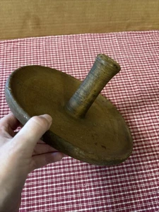 18th Century Maple Wood Lg Sz Round Form Herb Crusher , Super Country Prim - Picture 1 of 12