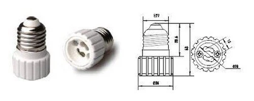 Adaptador De Casquillo De Lámpara GU10 A E27 - Imagen 1 de 1