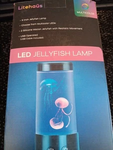 Litehaus 9in Multicolor LED Jellyfish Lamp 2-Motion Jellyfish USB Powered - Picture 1 of 1
