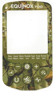 Minelab Equinox 700 vinyl keypad sticker Woodland Camo, English Language - Picture 1 of 1