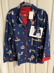 Neu mit Etikett PJ Salvage blau RETTUNGSHUNDE Flanell Pyjama/Lounge Set L PAWS & ENJOY LIFE - Bild 1 von 11