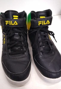 FILA SCHWARZE SNEAKER, gelb/grüne Akzente weiße Sohlen, Größe 9,5 - Bild 1 von 8