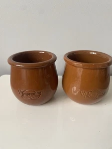 Small Menorquina Ceramic Pots x 2 Originally from Canary Islands' Brown - Picture 1 of 2