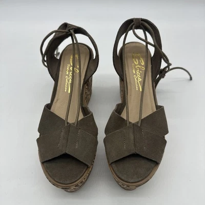 Sbicca VTG Collection Staycation Sandal Women 7 Leather Ankle Lace Up Platform.4 - Image 1 of 4